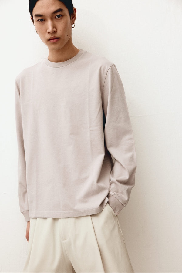 basic long sleeve t-shirt – fog