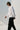 Unfeigned white basic long sleeve t-shirt on model full body studio