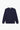Unfeigned navy blue basic long sleeve t-shirt with logo front flat lay logo