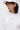 Unfeigned white basic long sleeve t-shirt with logo on model portrait studio
