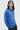 Unfeigned palace blue cashmere knit on model half body
