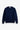 Unfeigned dark navy crewneck merino knit front flat lay