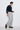 Unfeigned dark navy crewneck merino knit on model full body
