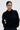 Unfeigned black her merino polo on model portrait studio