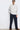 Unfeigned grey melange long sleeve oversized t-shirt on model full body studio