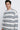 Unfeigned dark navy stripes long sleeve oversized t-shirt terry on model portrait studio