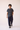Unfeigned blue graphite with lemon stripes mini basic t-shirt terry front on model worn lifestyle studio