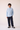 Unfeigned sky mini long sleeve baggy shirt seersucker front studio on model worn