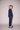 Unfeigned mini smart jacket N WR and mini smart pants technical N WR set - navy side on model worn studio full body