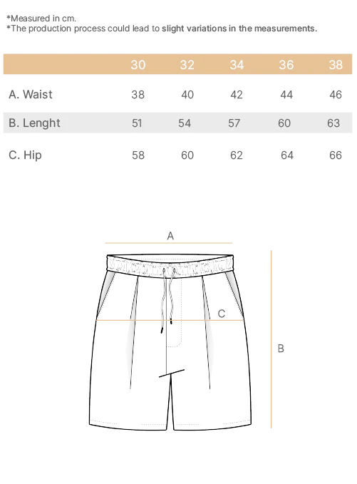smart bermuda technical N size chart
