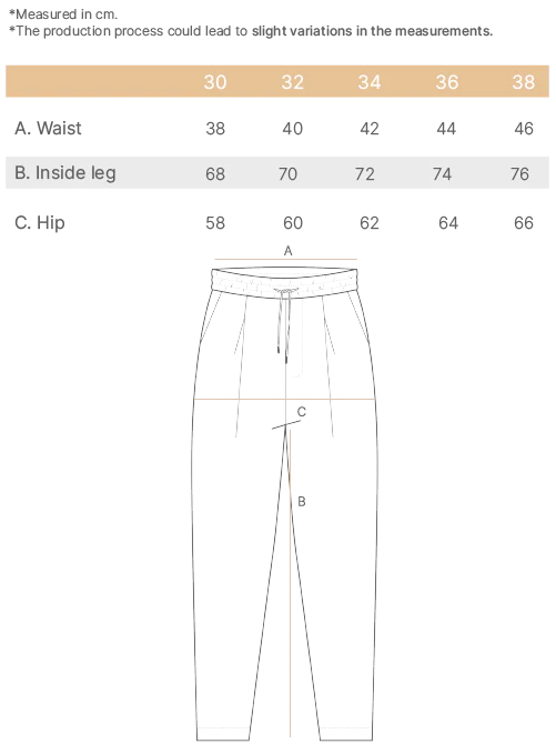 smart pants technical N WR size chart