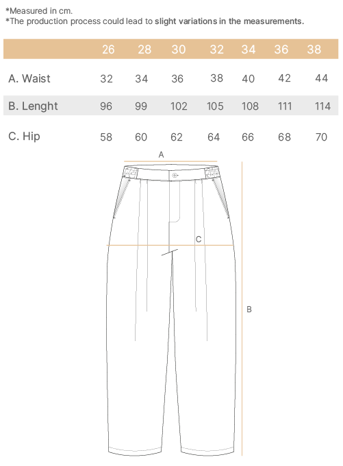 technical city pants N WR size chart