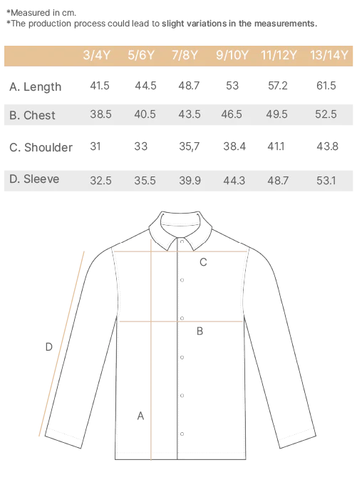 mini smart jacket N WR size chart