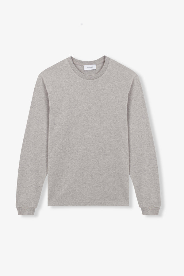 basic long sleeve t-shirt – grey melange