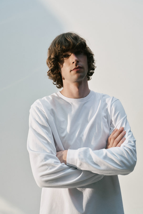 basic long sleeve t-shirt – white