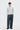Unfeigned light grey melange crewneck merino knit on model full body