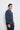 Unfeigned blue graphite with lemon stripes basic long sleeve t-shirt terry on model half body studio