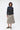Unfeigned blue graphite with lemon stripes basic long sleeve t-shirt terry on model full body studio