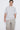 Unfeigned grey melange basic t-shirt full body studio on model