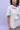 Unfeigned raw with royal stripes basic t-shirt terry half body on model