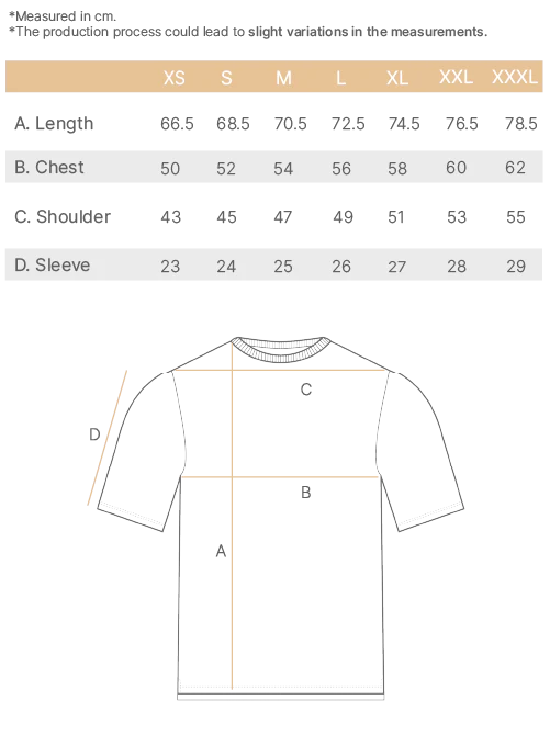 basic t-shirt size chart