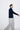 Unfeigned navy cashmere knit on model