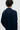 Unfeigned navy cashmere knit back on model worn studio