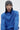 Unfeigned palace blue cashmere knit on model portrait