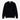 Unfeigned black crewneck merino knit front flat lay