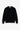 Unfeigned black crewneck merino knit front flat lay