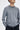 Unfeigned grey crewneck merino knit on model portrait