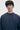 Unfeigned navy blue long sleeve oversized t-shirt portrait on model studio