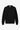 Unfeigned black merino polo front flat lay