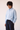 Unfeigned sky mini long sleeve baggy shirt seersucker 3/4 side detail on model worn studio