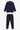 technical city blazer seersucker and smart pants seersucker set - dark navy