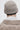 Unfeigned beige melange wool and silk beanie on model