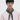 Unfeigned dark grey melange wool and silk tie scarf on model portrait